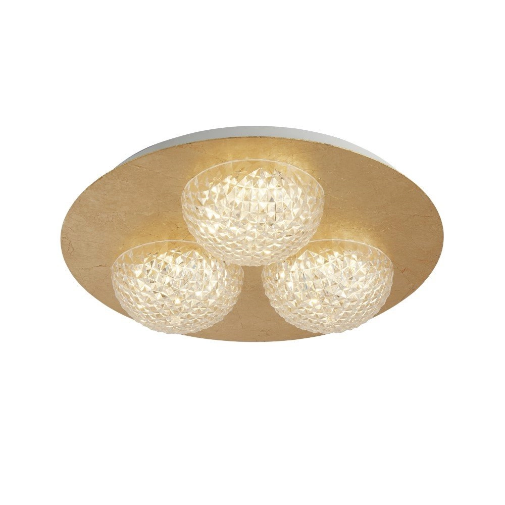 Plafondlamp Celestia 3-lichts goud