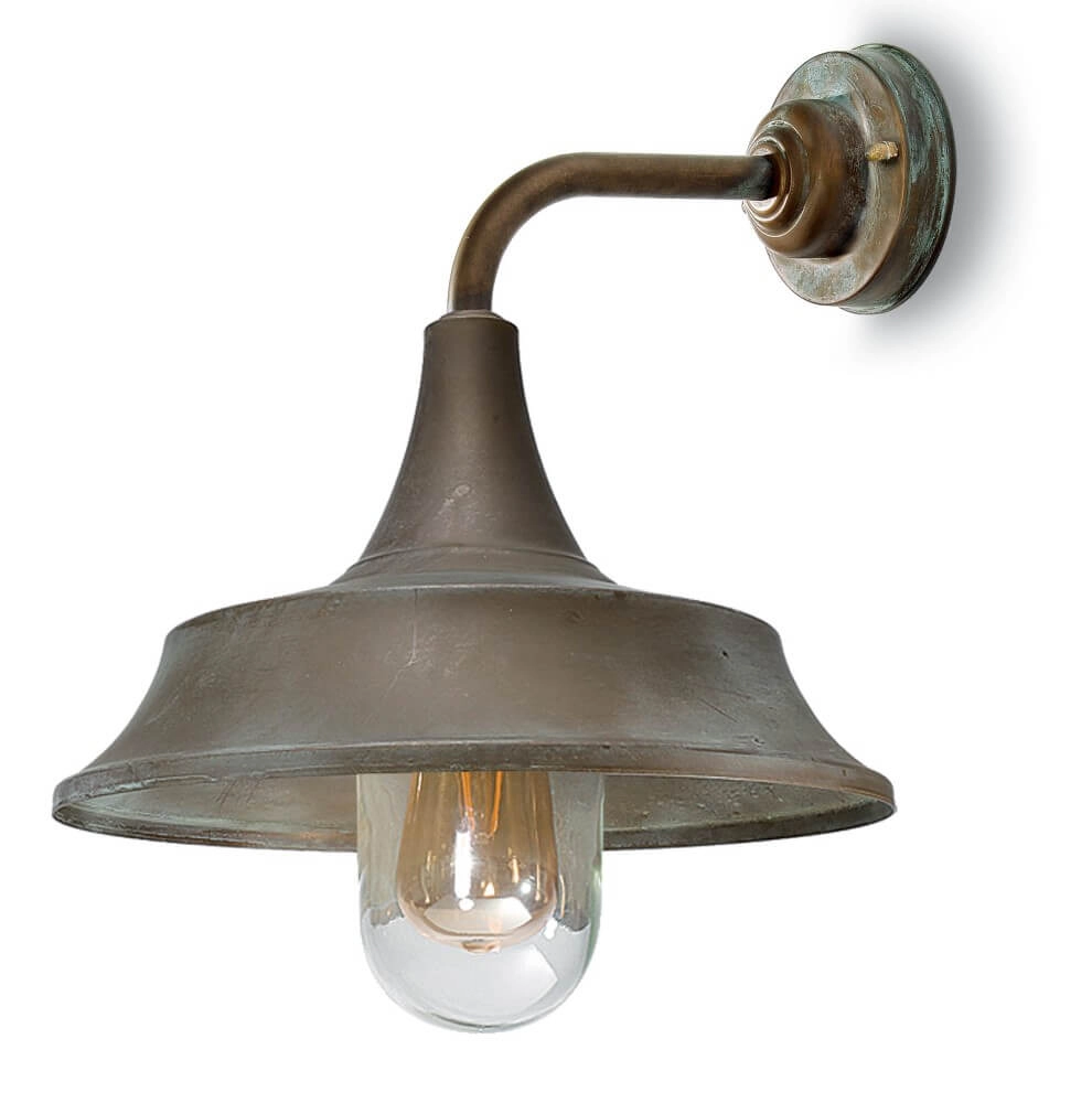 Strakke buitenlamp Atelier verouderd messing