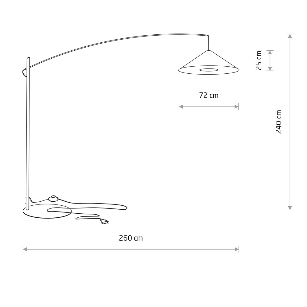 Vloerlamp Poise zand bruin Ø 72cm Lyora 5903139116862