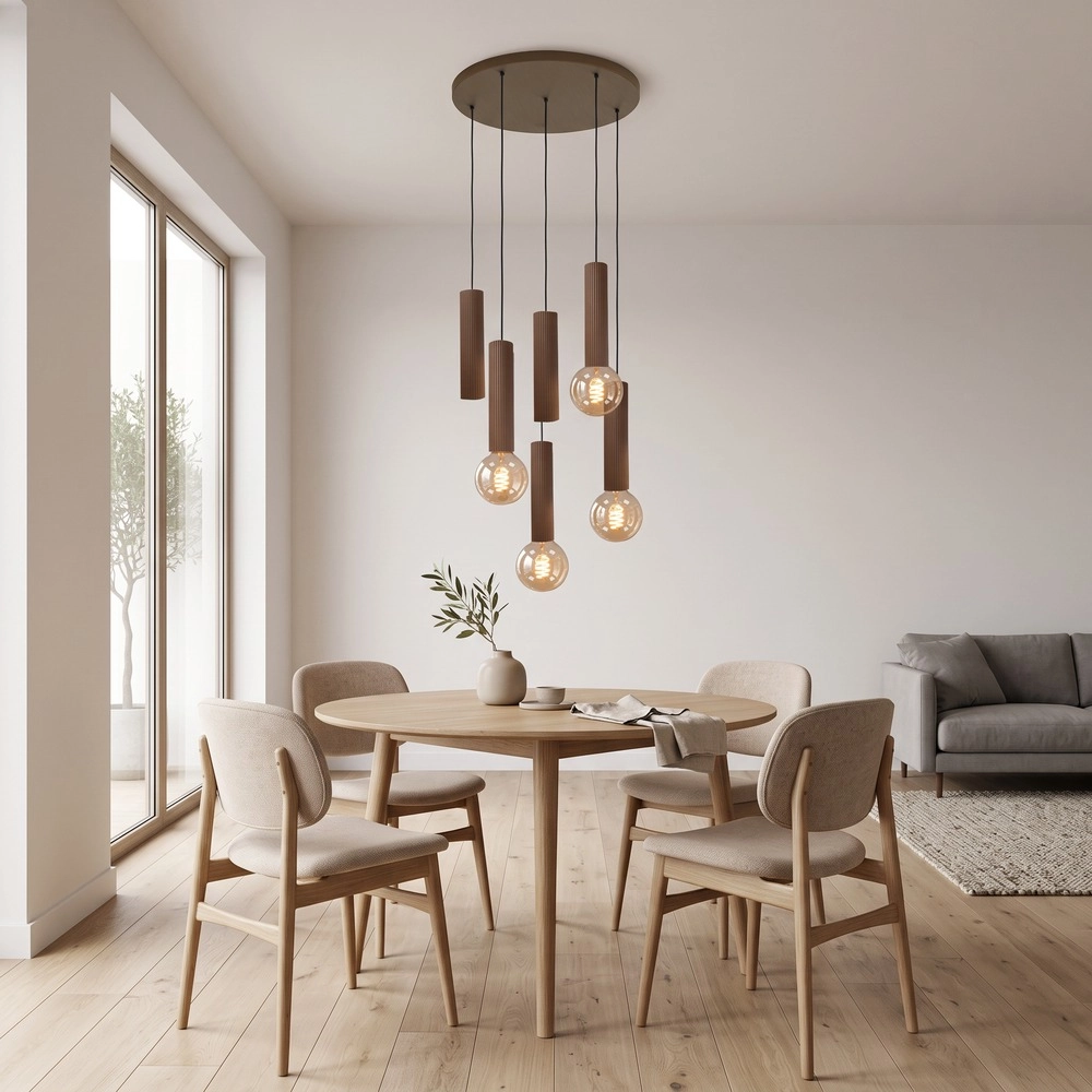 Design hanglamp Fariolo brons 6-lichts Ø 48cm Eglo 9008606391639