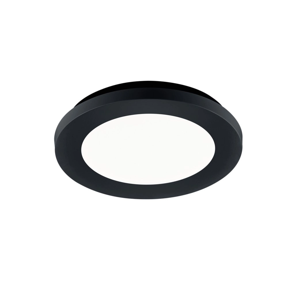 Zwarte plafonnière Camillus Ø 17cm