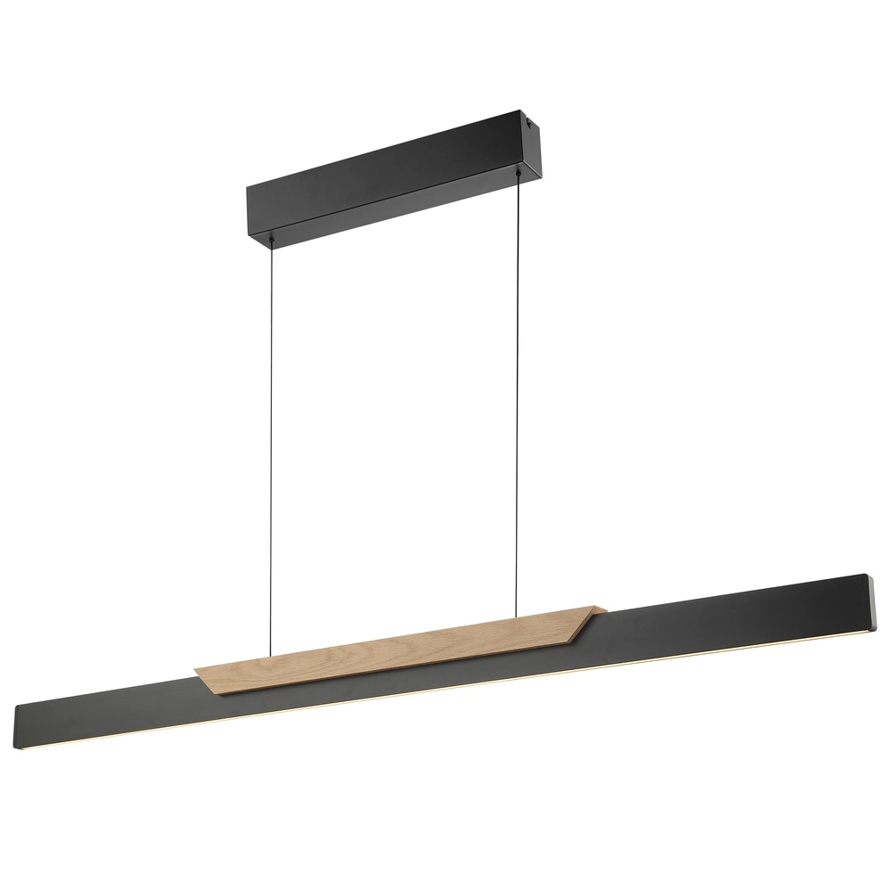 Design hanglamp Arcus zwart met hout