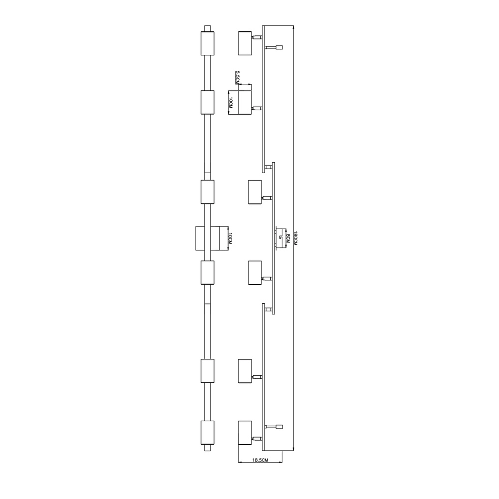 Plafondlamp Robby 6-lichts wit Globo 9007371419876