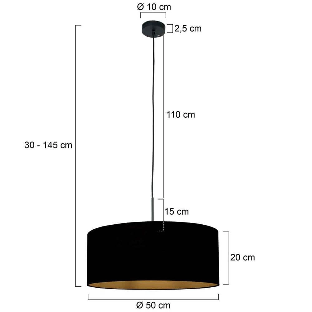 Hanglamp Sparkled Light zwart Steinhauer 8712746175493