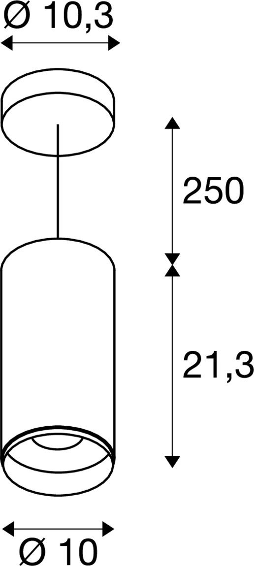 Hanglamp Numinos L zwart 3000K - 24gr SLV 4024163244961