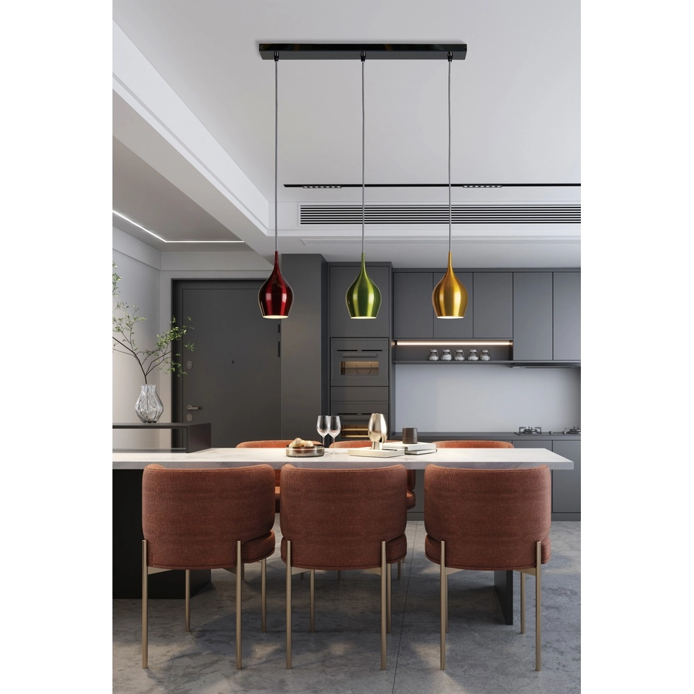 3-lichts hanglamp Vibrant gekleurd Searchlight 5053423295855