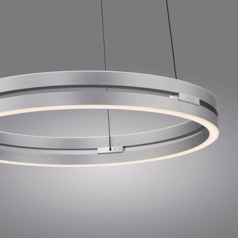 Strakke hanglamp Pure E-Loop aluminium Paul Neuhaus 4012248372272