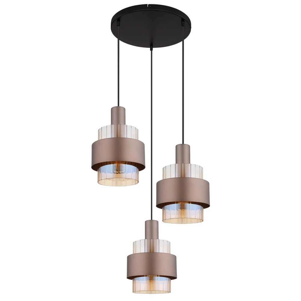 Hanglamp Milley brons Ø 45cm 3-lichts Globo 9007371465675