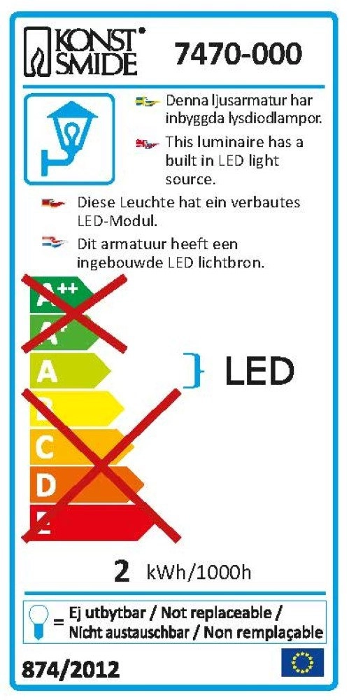 Inbouwspots Mini Led (extension) 4-side uitbreiding chroom KonstSmide 7318307470000