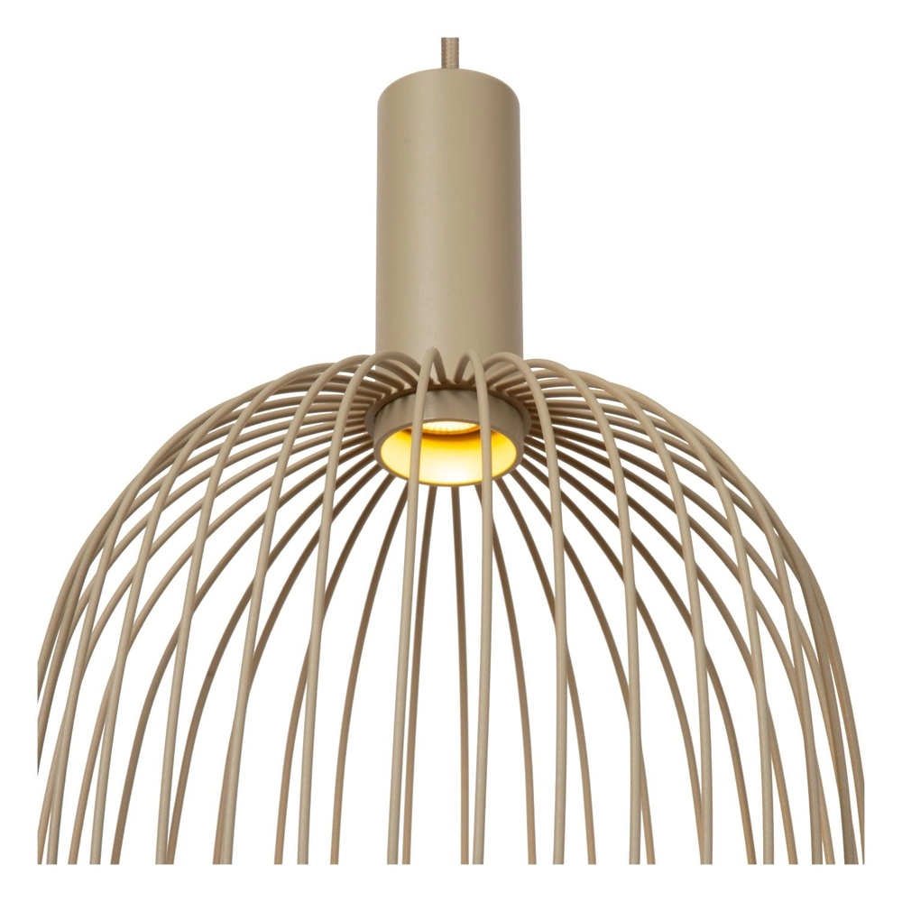 3-lichts hanglamp Esterel zand bruin mini GU10 rond Lucide 5411212212344