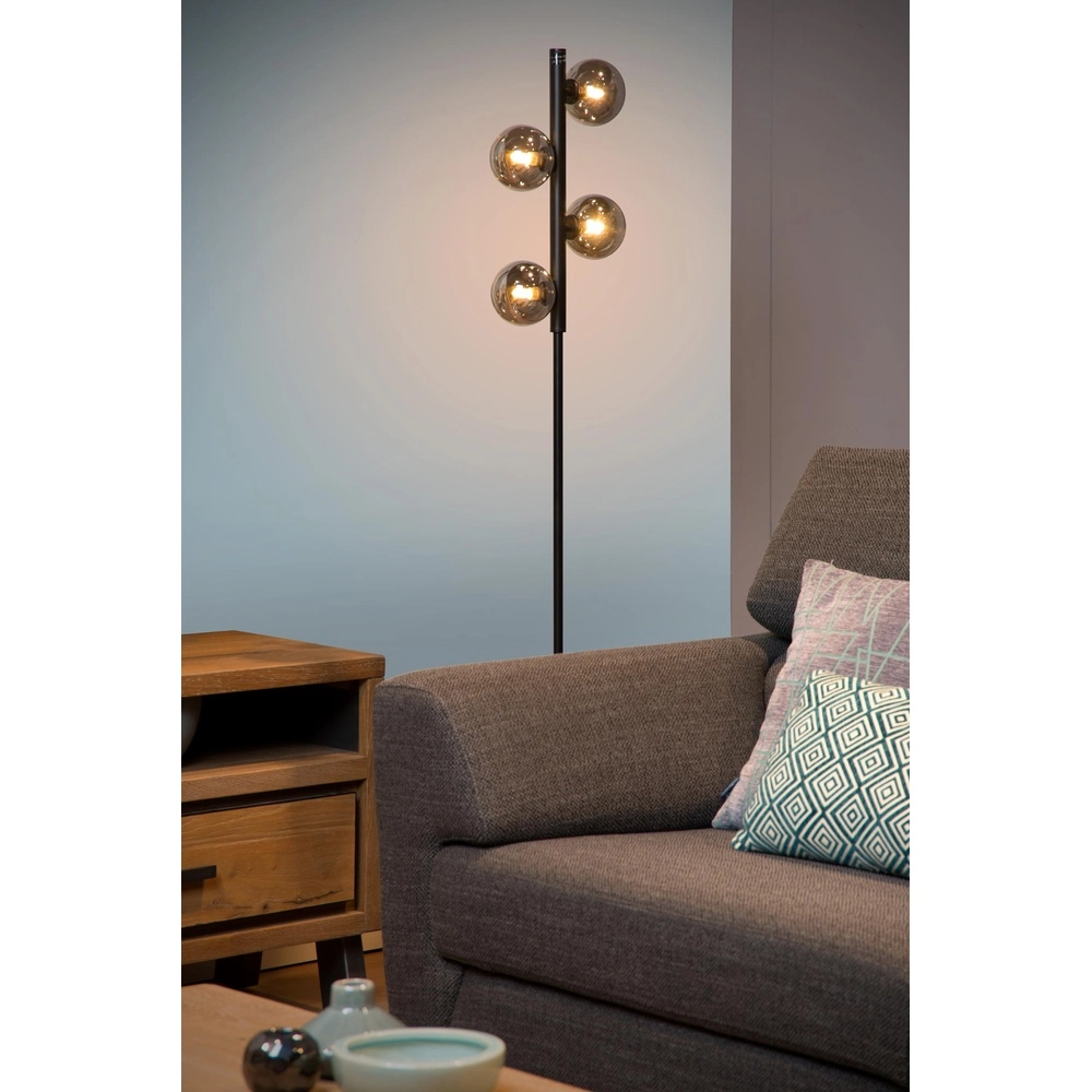 Vloerlamp Tycho zwart Lucide 5411212450999