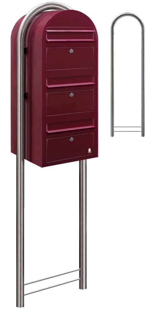 Brievenbus Trio 3005 Bordeauxrood Bobi 6417237015136