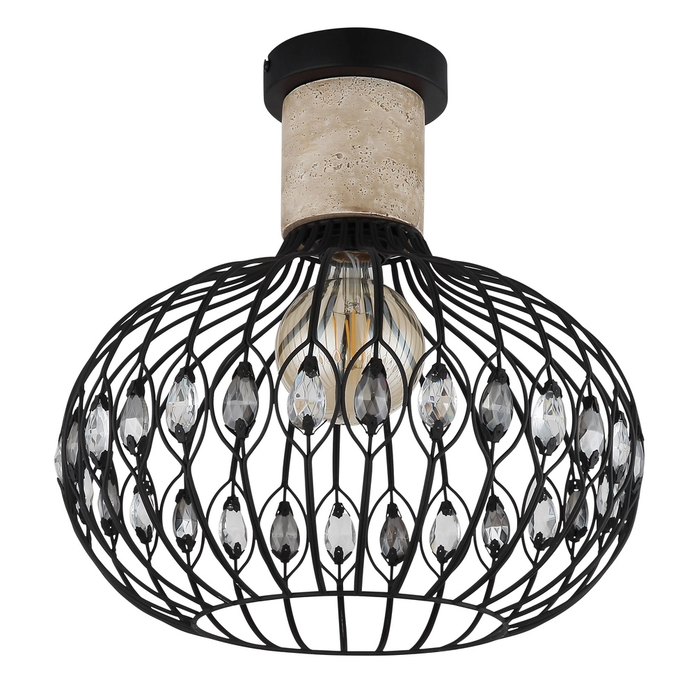 Plafondlamp Dorthy landelijk zwart Globo 9007371575060