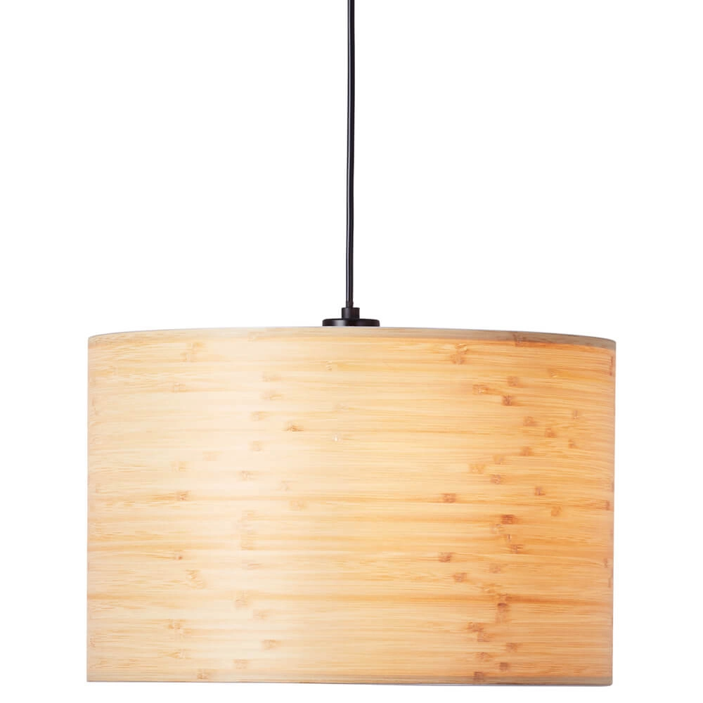 Hanglamp Romm zwart met houtbruin