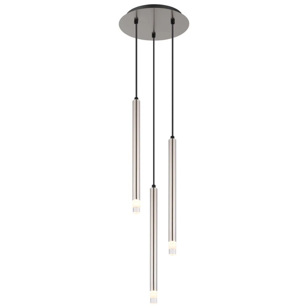 Design hanglamp Ryan 3-lichts nikkel