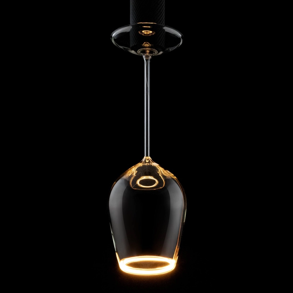 Lichtbron wijnglas Floating helder - 5W - E27 - 500lm - 2200K - Ø 12cm