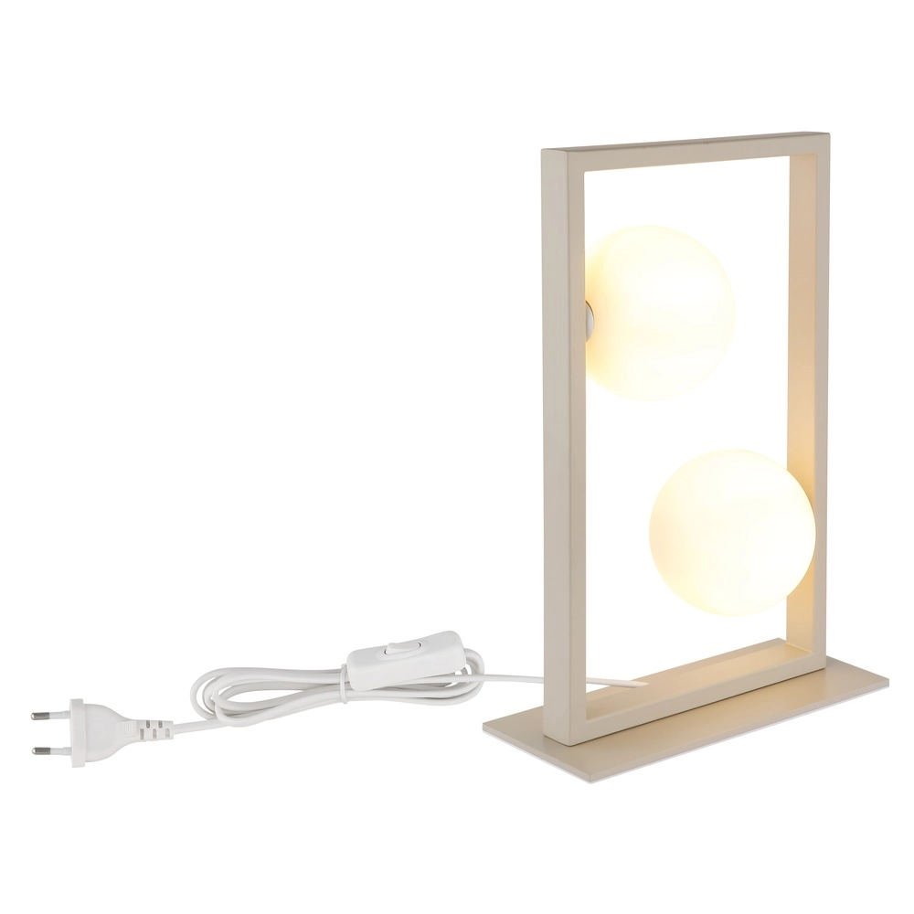 Moderne tafellamp Nanda zand bruin Globo 9007371567041