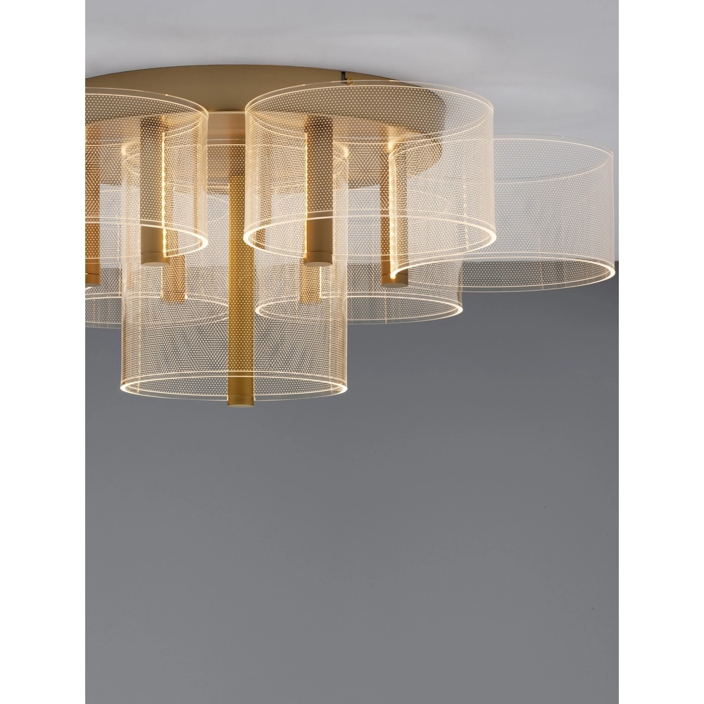 Design plafondlamp Gatlin goud Ø 68cm Lyora 5212017433510