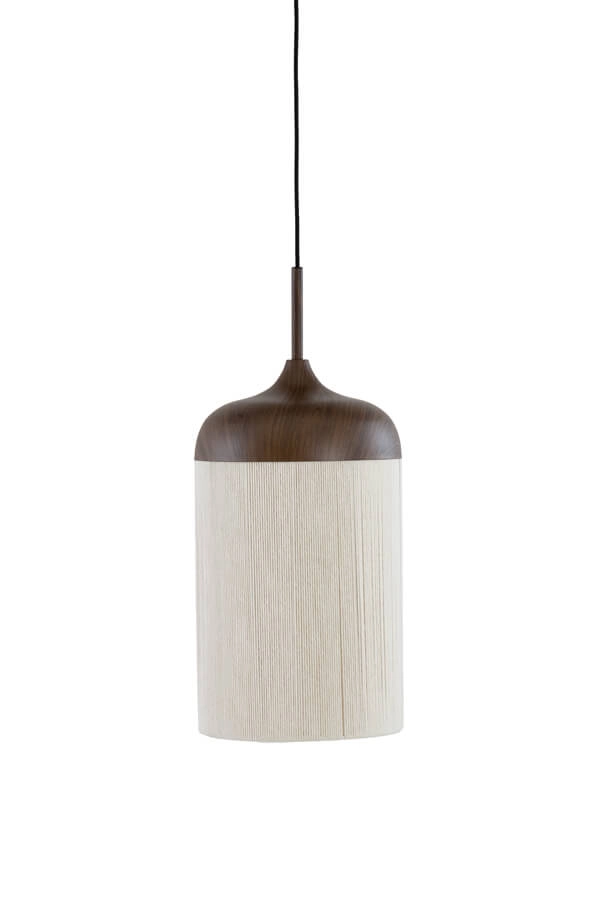 Hanglamp Dania donkere hout print Ø 22cm Light & Living 8717807759636