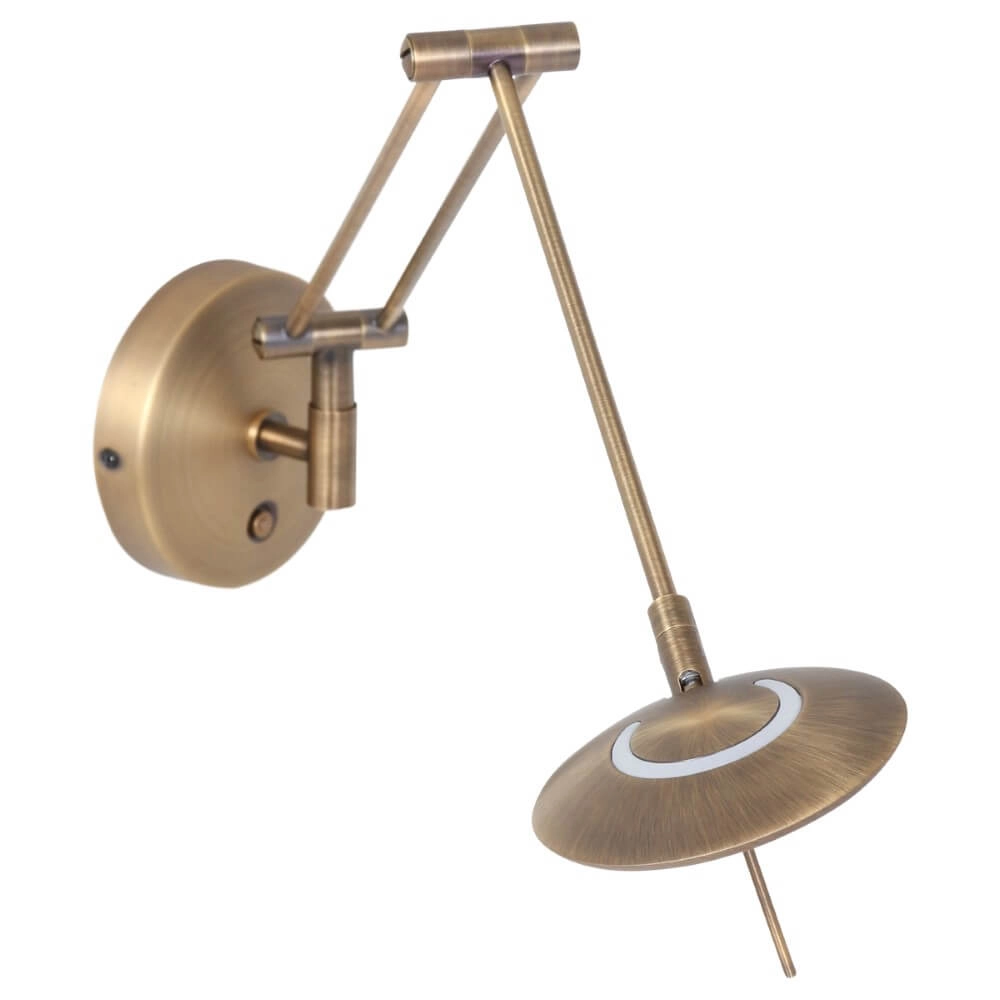 Messing leeslamp Zodiac LED voor aan de wand Steinhauer 8712746127355