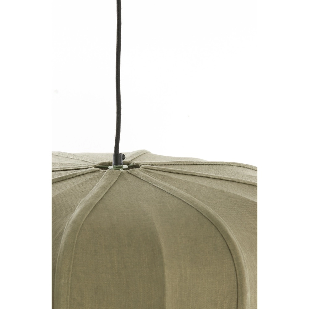 Japandi hanglamp Zubedo Ø 40cm - olijf groen Light & Living 8717807835873