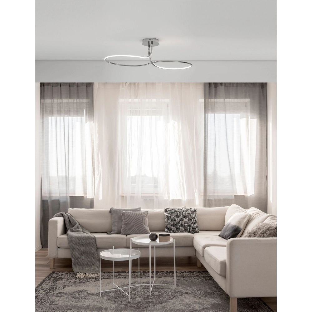 Plafondlamp Fungo krul chroom Lyora 5212017419873