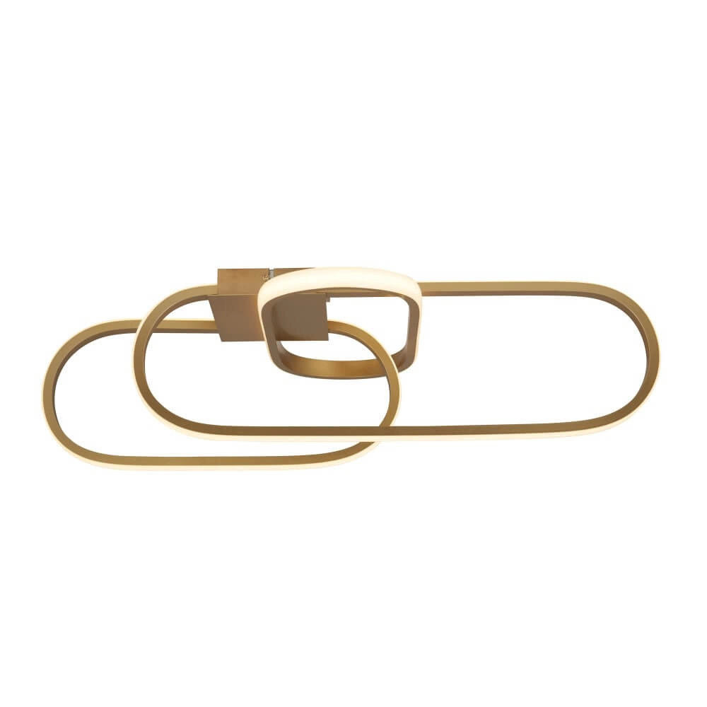 Strakke gouden plafondlamp Clip