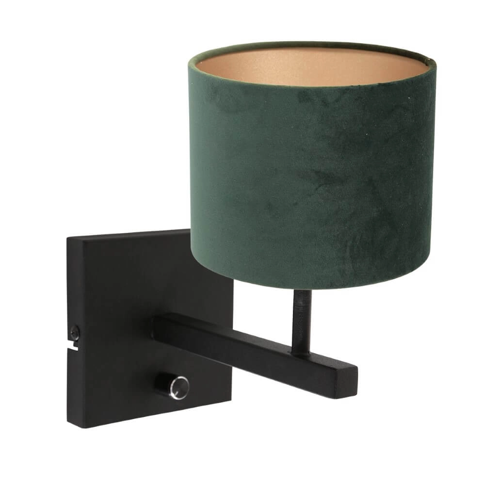 Schemerlamp Stanger met groen velours Steinhauer 8712746146448