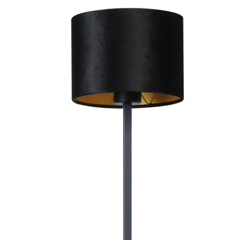 Zwarte vloerlamp Venus 150cm met zwarte lampenkap Masterlight 8718121204239