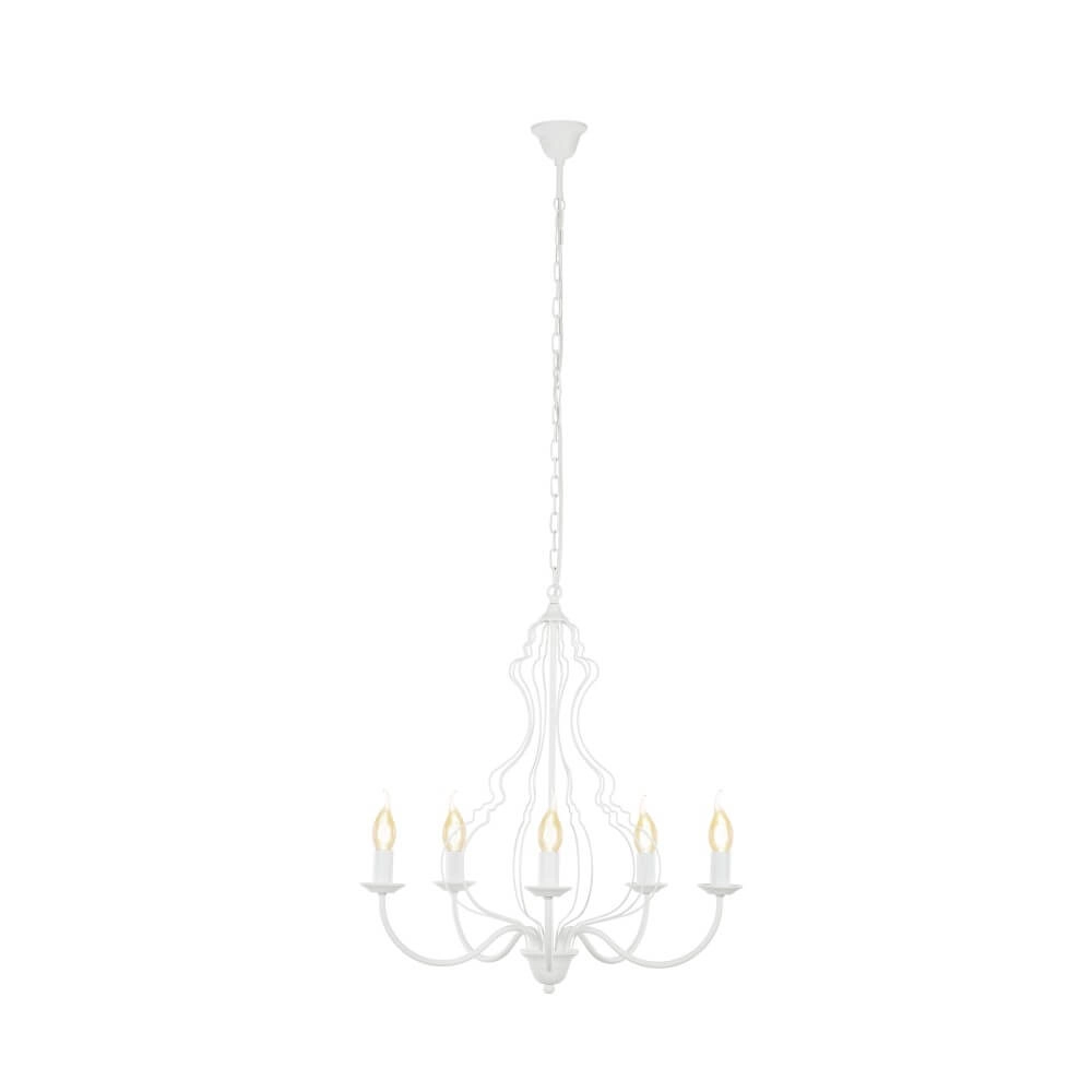 Witte kroonluchter Margaret Ø 55cm
