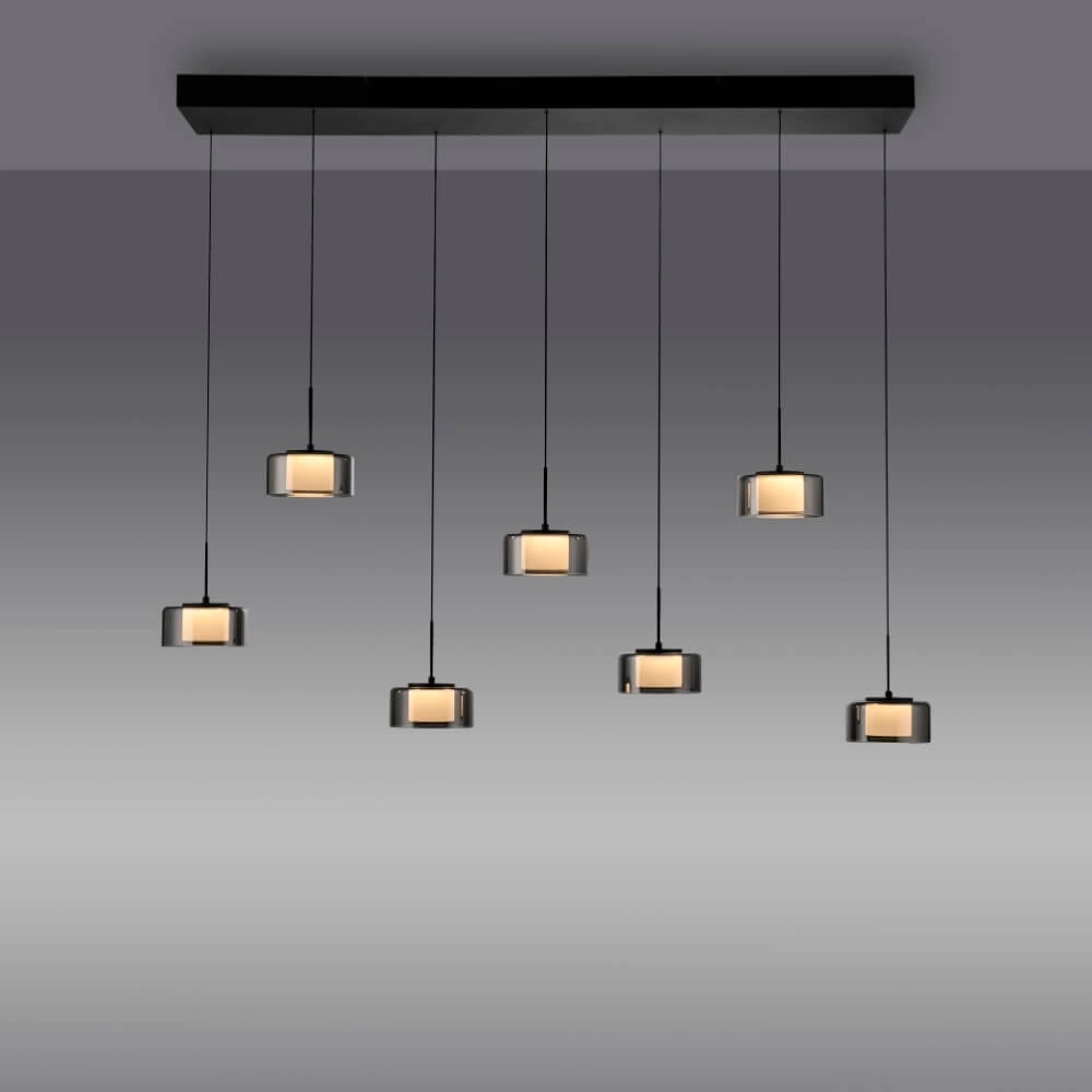 7-lichts hanglamp Rika zwart Paul Neuhaus 4012248383094