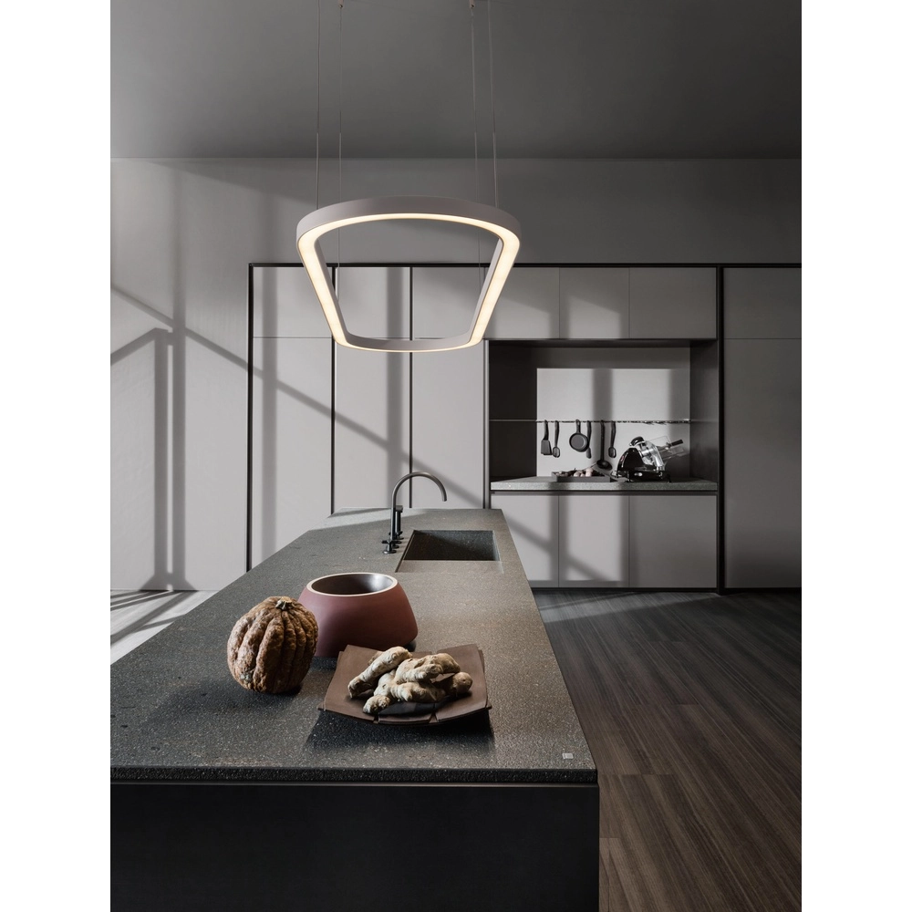 Ovale hanglamp Cuppe wit