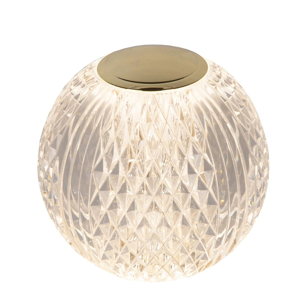 Gouden tafellampje Cintra oplaadbaar Ø 11cm - 3000K Lucide 5411212134363