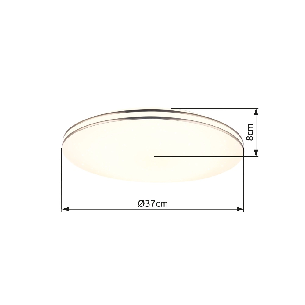 Plafonniere Pierre Ø 37cm wit Globo 9007371369683