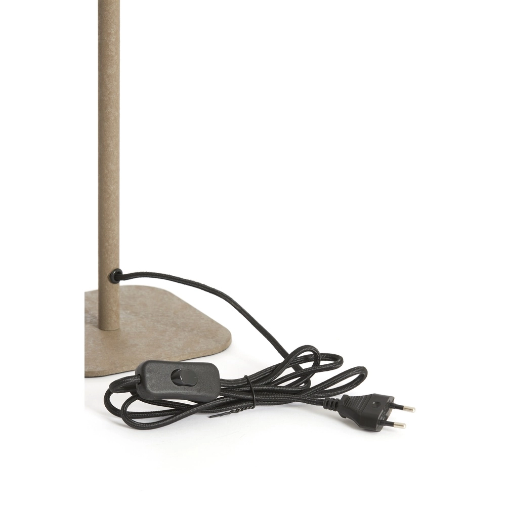Nachtkastlamp Elenie 15x15cm - mat donker bruin Light & Living 8717807818807