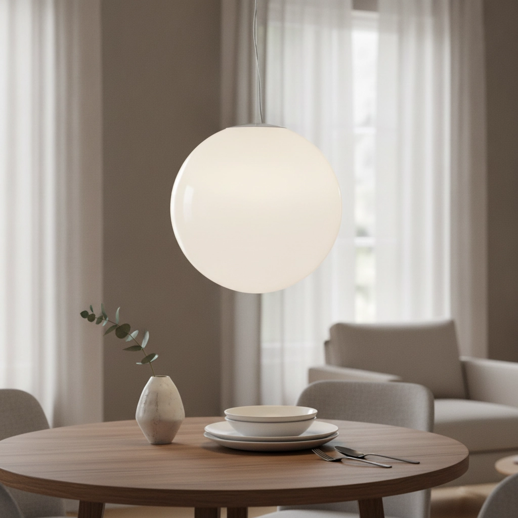 Witte hanglamp Bolita bol Ø 50cm