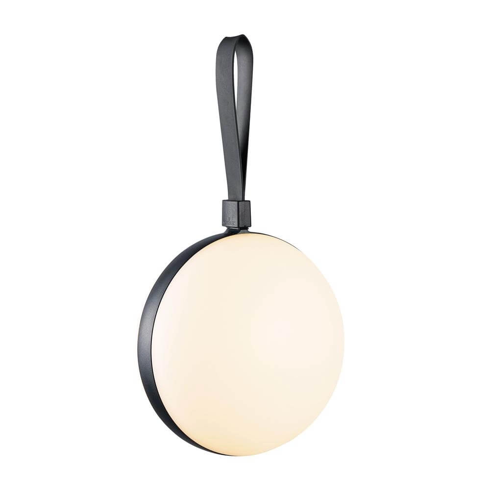 Strak tafellampje Bring To-Go zwart Ø 16cm