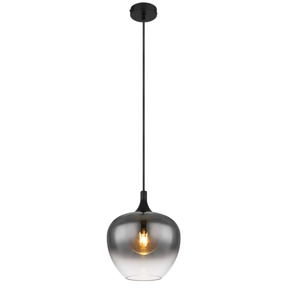 Zwarte hanglamp Maxy enkel Ø 24cm