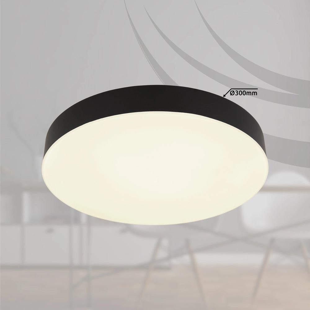 Plafonniere Matthew design zwart Ø 30cm Globo 9007371453207