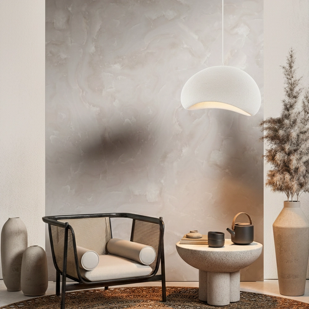 Natuurlijke hanglamp Aere wit 50cm