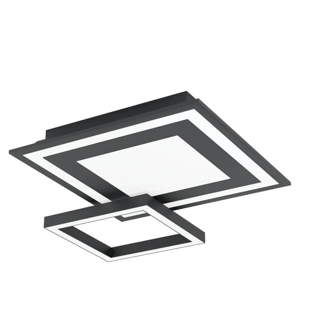 Plafondlamp Zigbee Savatarila-Z 45x45cm zwart