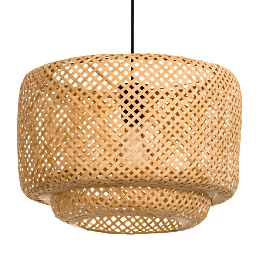 Hanglamp Hettonle met rotan kap
