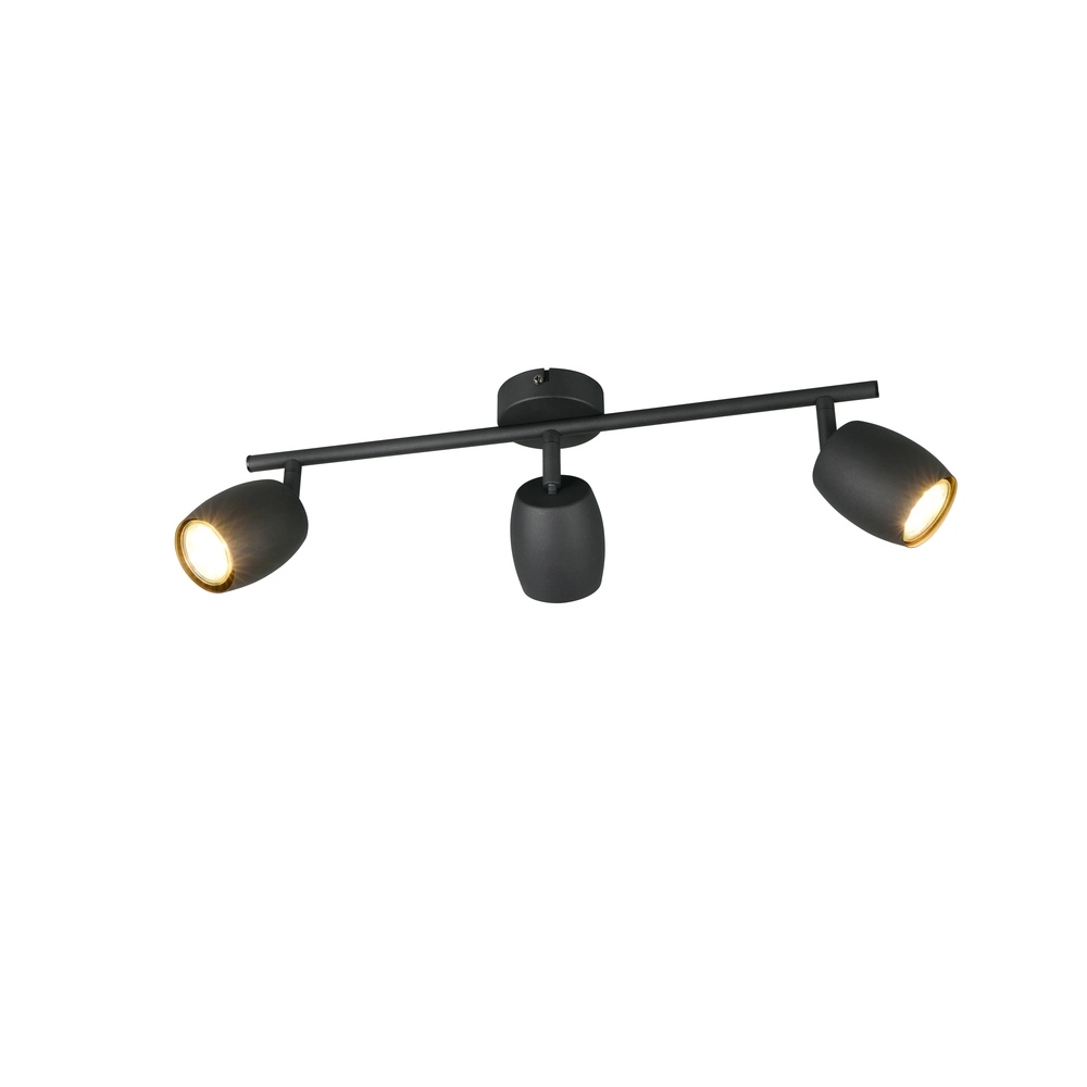 Plafondlamp Nancy 3-lichts zwart