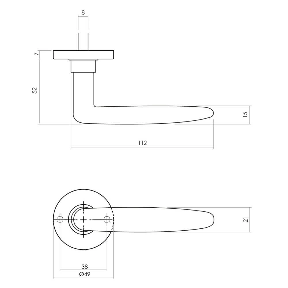 Deurklink Sophie zwart Intersteel 8714186486009
