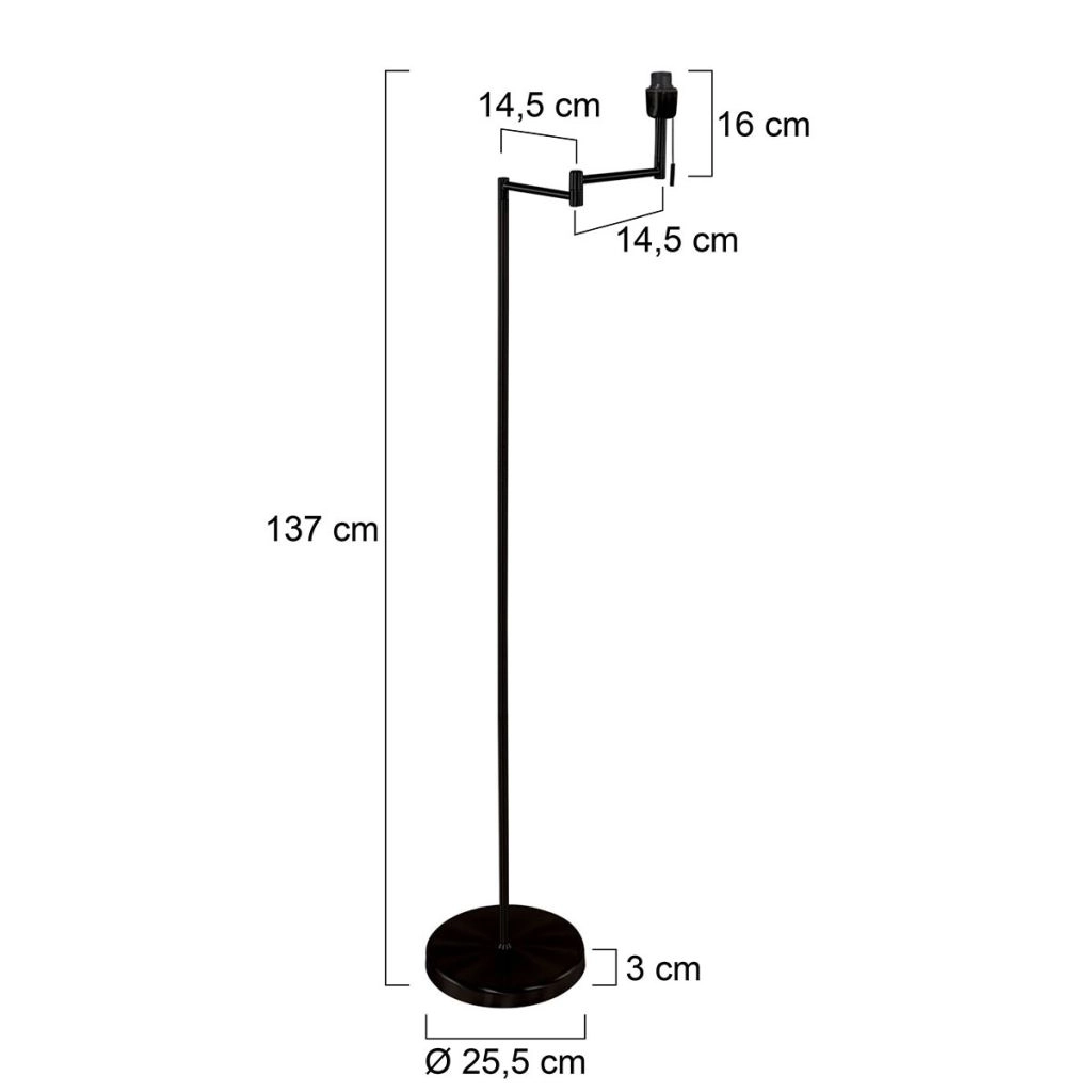 Vloerlamp Bella zwart Steinhauer 8712746171167