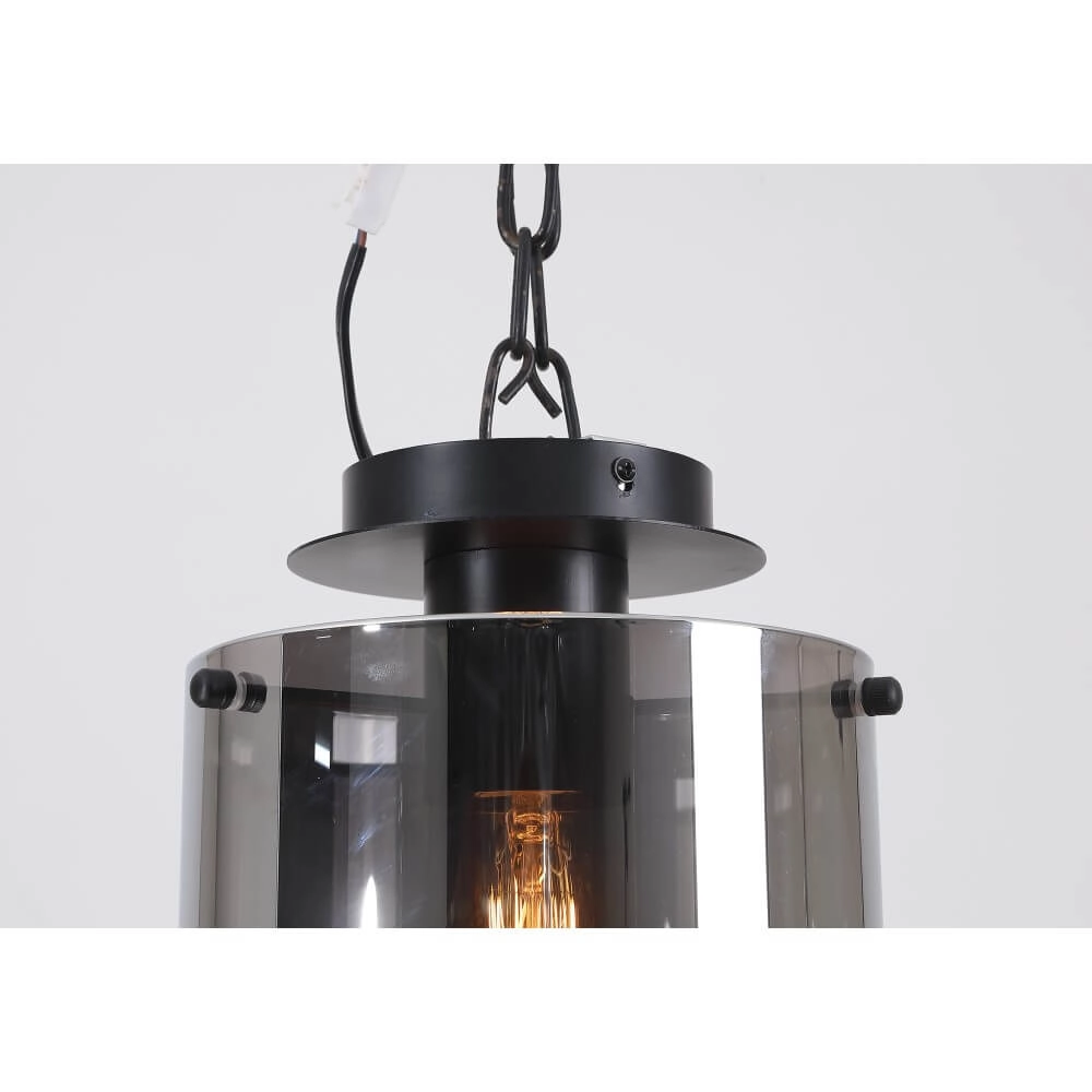 Zwarte plafondlamp Sweden 1-lichts Searchlight 5053423271408