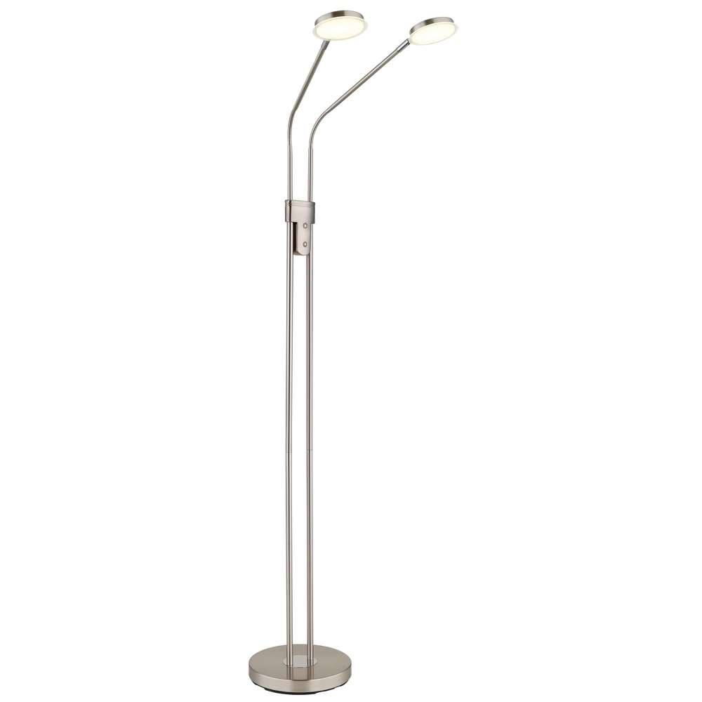 Leeslamp dubbel Silvio nikkel