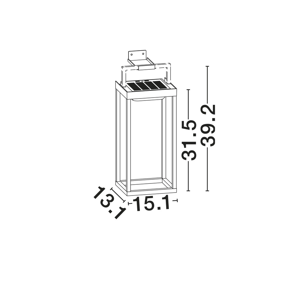 Strakke tafellamp Tegolo antraciet solar Lyora 5212017478832