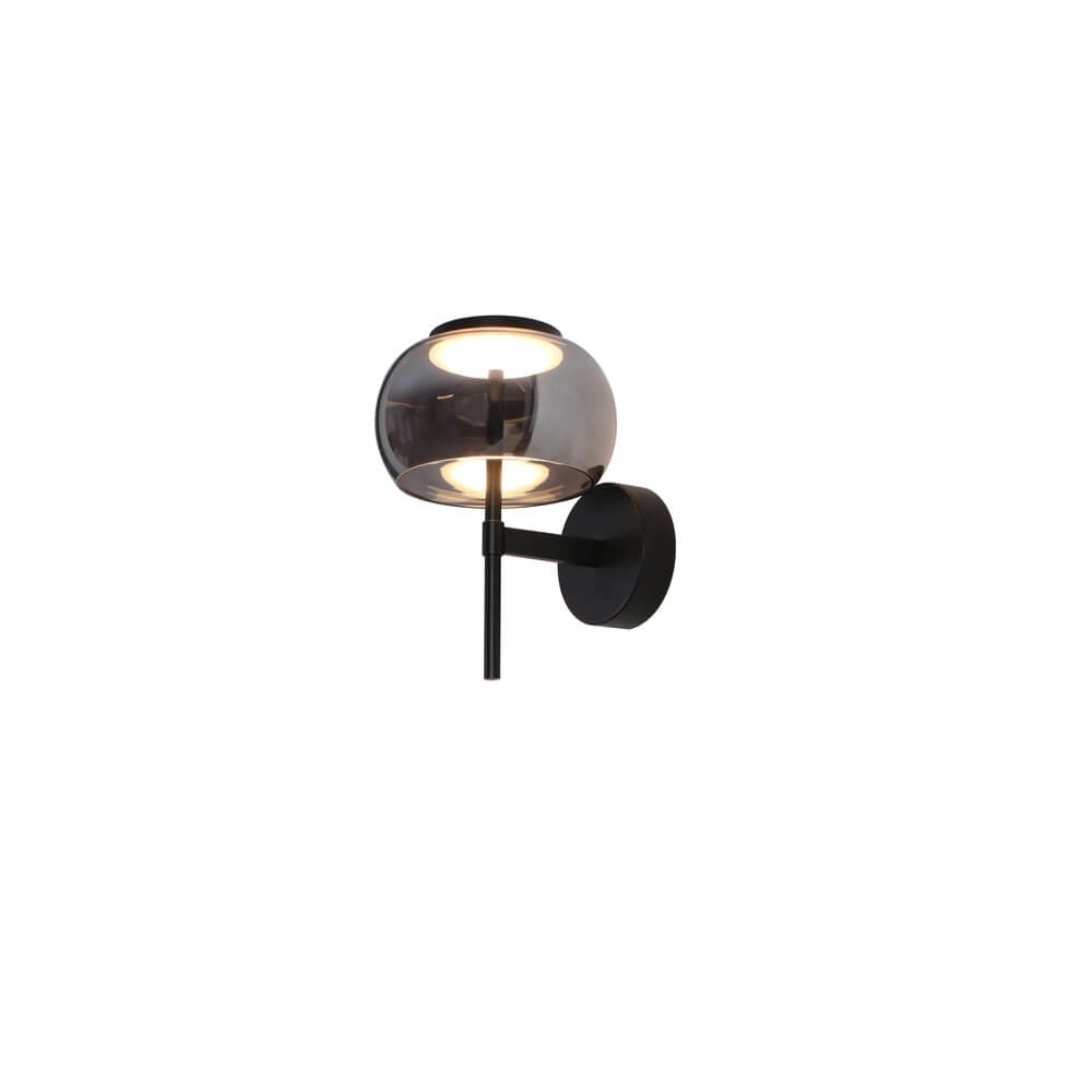 Design wandlamp Bounto met smoke glas Lyora 4255805301166
