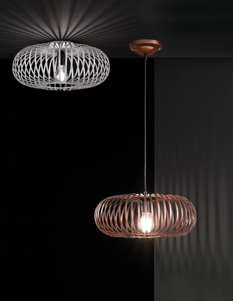 Plafondlamp Johann koperbruin Trio 4017807356823